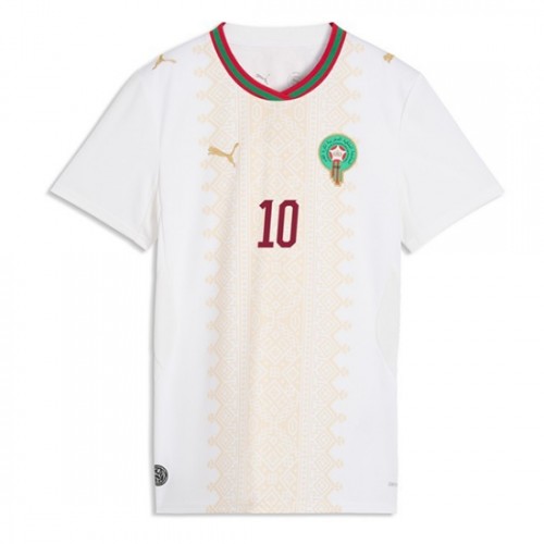 Marocko Brahim Diaz #10 Replika Bortatröja Damer VM 2026 Kortärmad